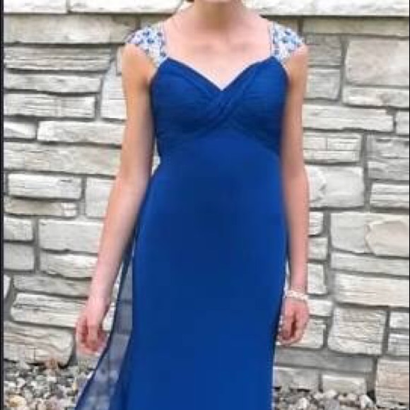 Royal blue prom dress